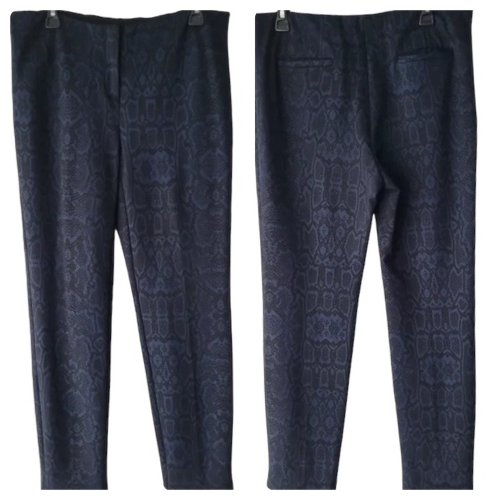 Alfani - Women’s Snake Print Ponte Pant | Sz 8P - Black/Blue